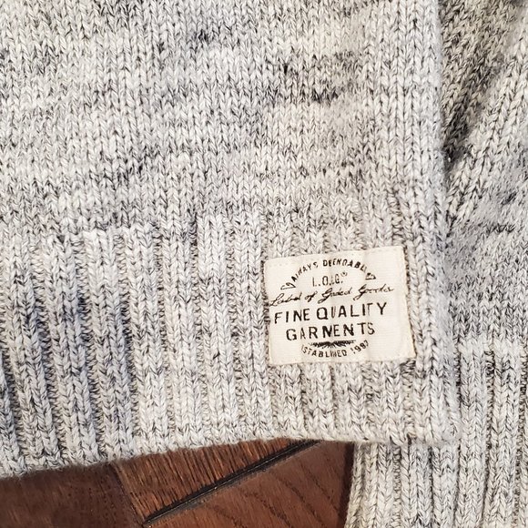 H&M boys sz 6-8 pullover sweater - Heather gray with half zip - Picture 4 of 5